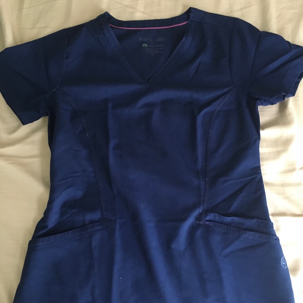 Purple label scrub top